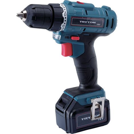 Tryton Taladro inalámbrico 18V con mandril de 10 mm