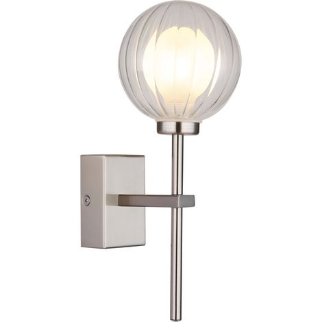 Globo - aplique de pared - ANDER - acero - vidrio - G9 - 41928WN