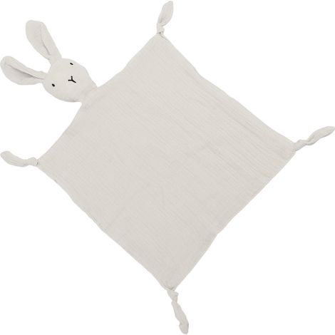 Weiche Babydecke aus weicher Baumwolle mit Hasenmotiv, eine schöne Decke zum Einkuscheln Ihres Babys, beige. (1/5)