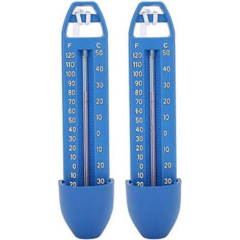 Lot de 2 thermomètres de piscine faciles à utiliser, accessoires pour piscine, spa et sauna, en intérieur et en extérieur. (1/5)