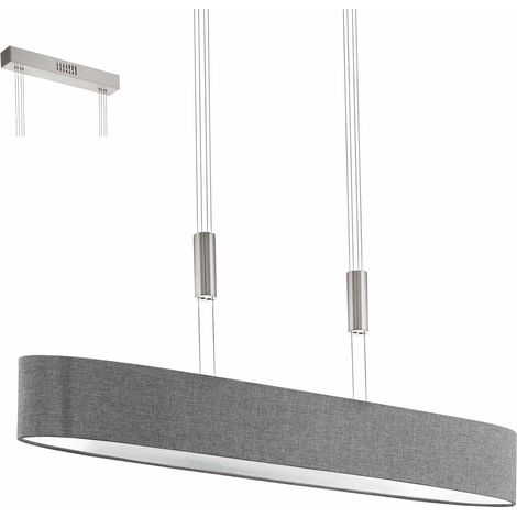Lampe suspendue ovale Romao nickel et chrome - 95351 (1/3)