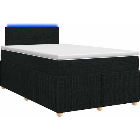 Maison Exclusive - Letto box spring con materasso Nero 120 x 200 cm Tessuto (1/5)
