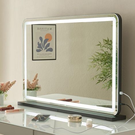 1 Miroir, 80x55cm, LED, Grossissement 10X, Tactile, USB, Maquillage (1/5)