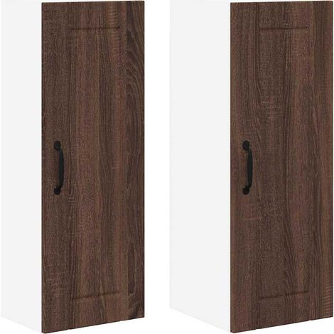 Meubles de Rangement,Armoire de cuisine 2 pcs Chêne brun 30 x 31 x 80 cm CFW507879 (1/4)