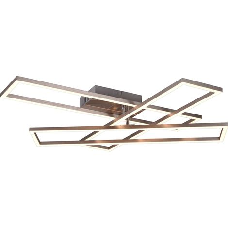 Plafoniera LED, metallo, nichel opaco, L66 cm, Corso (1/5)