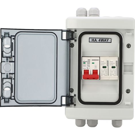 Disjoncteur MCB 63A étanche boîte de distribution extérieure DC 500V interrupteur de protection isolation IP65 (1/5)