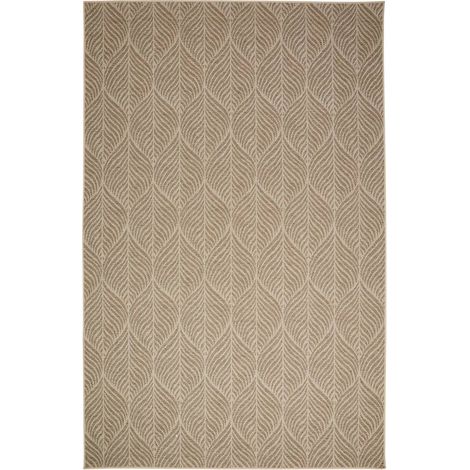 Outdoor-Teppich Curtis 300x200cm Blattmuster beige - Atmosphera créateur d'intérieur (1/3)