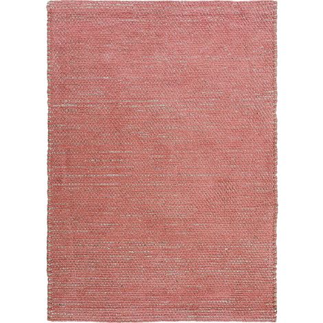 ROSTYLE - Tapis artisanal en jute et coton chenille terra cotta 120x170 (1/5)