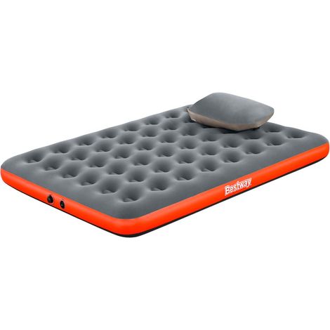 Doppelluftbett Roll & Relax mit Kissenpumpe 203 x 152 x 22 cm (1/5)