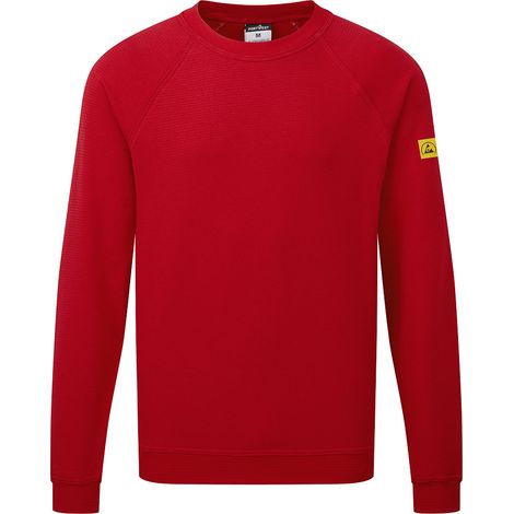 Sweat Shirt Anti Statique Esd - Taille Xs - Rouge Foncé - Portwest
