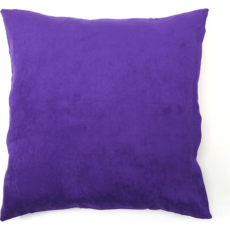 Coussin Carré Vintage en Lin et Coton pour Canapé Lit Maison - Housse de Coussin de Taille Violette