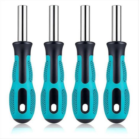 Poignée De Tournevis - 1/4 Pouces - Magnétique - Pour Embouts Hexagonaux - 4 Pièces
