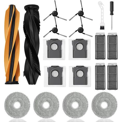 20 accessoires pour Dreame X50 Ultra Complete/L50 Pro Ultra/X50 Master,L40s/L40s Pro Ultra/ L40 Ultra Gen 2,Mova V50,Brosses Principales/Latérales Sacs à Poussière Filtres Tampons de Nettoyage (1/5)