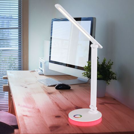 Lampada da tavolo touch dimmer lampada da tavolo RGB cambia colore lampada da tavolo CCT, bianco, 1x RGB 2W 1x LED 5W 538Lm bianco caldo-freddo, H 50 cm