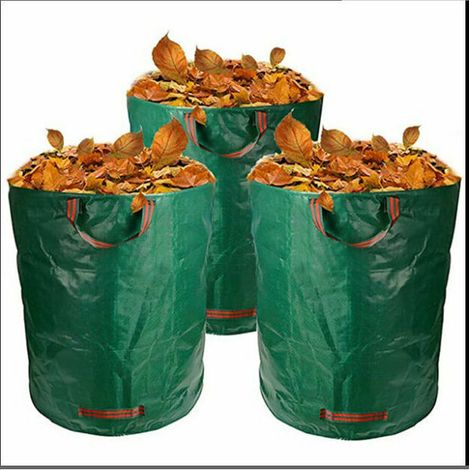Sac dechets verts (lot de 3) Sacs à feuilles pour sacs à très résistants Ideale per raccogliere i rami e l'erba dei déchets de jardin (verde),