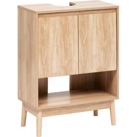 Mobiletto abana a 2 ante in legno chiaro - 5five