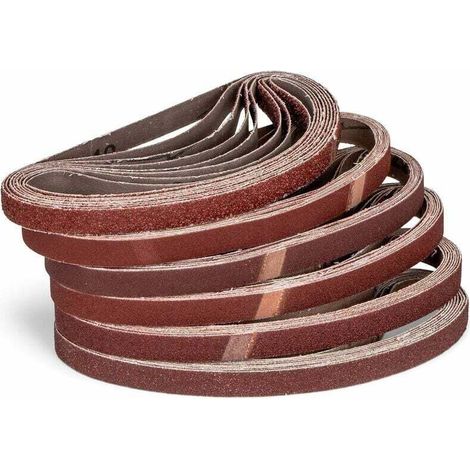 Packung mit 120 Schleifbändern aus Gewebe - 13 x 457 mm (P180)