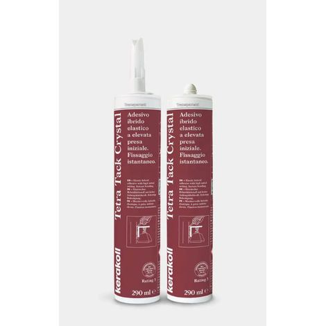 Silicone tetra tack crystal ml 290 adesivo ibrido elastico a elevata presa
