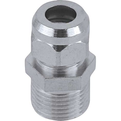 NIPLES MASCHIO PER TUBETTO RAME CROMATO M3/8""x Ø10
