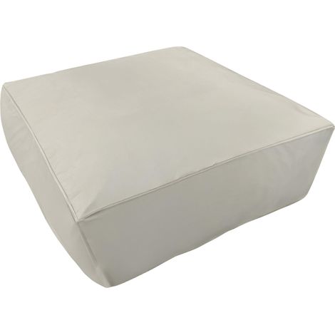 Housse de pouf pour salon de jardin modulable beige - Mixi (1/5)