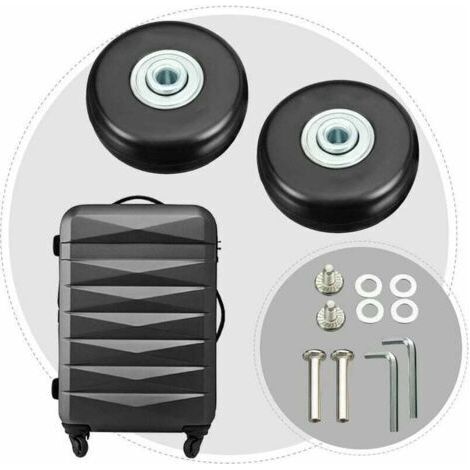 Roues de valise de 50 mm - Pneus en caoutchouc silencieux - Charge maximale : 51 kg - Jeu de 4 roues pivotantes - Roues de valise faciles à changer (1/4)