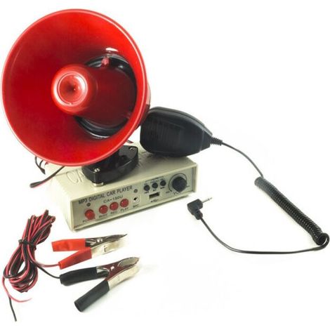Mégaphone Haut-parleur Micro Voiture 12v Amplificateur Enregistreur Ca 150u