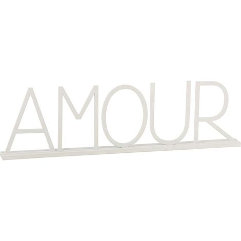 Enseigne lettres Amour en Fer - Blanc