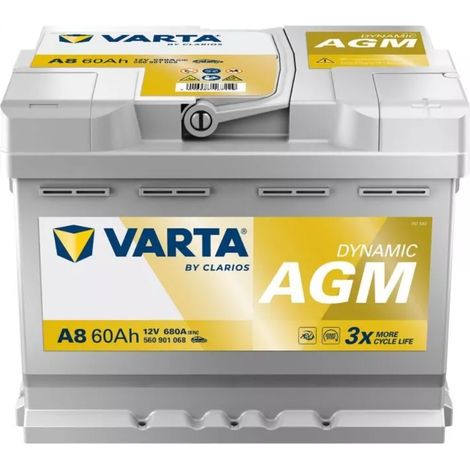 Batteria 12V 60Ah 680A A8 VARTA Dynamic AGM VARTA 560901068