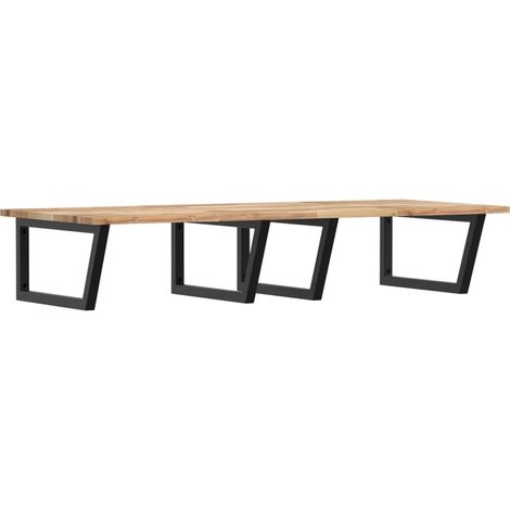 Maison Exclusive - Estante de lavabo de pared acero y madera maci