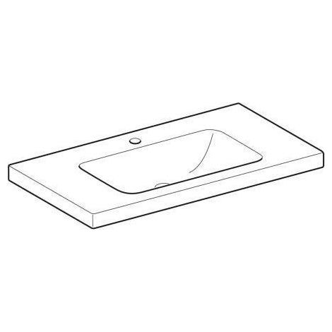 Geberit iCon Light Waschtisch, 90 cm x 48 cm, mit Hahnloch und (1/5)