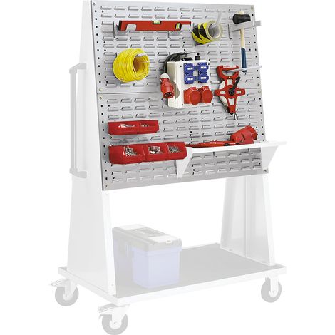 eurokraft pro, Plaque à bacs en acier pour chariot à outils, L