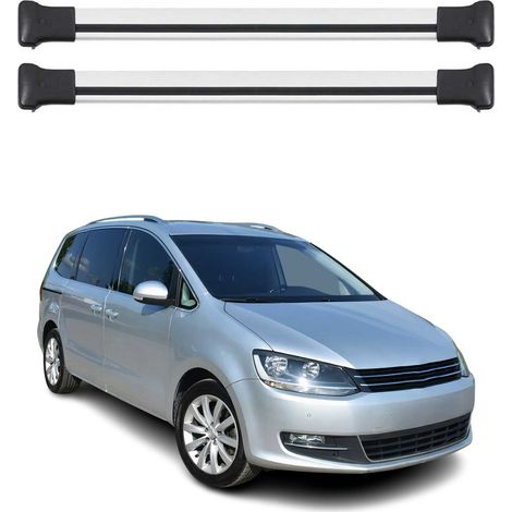 OMAC Aluminium Dachträger Querträger für VW Sharan II 2010-2023 – Max. 75 kg – 2 Stangen Silber (1/5)
