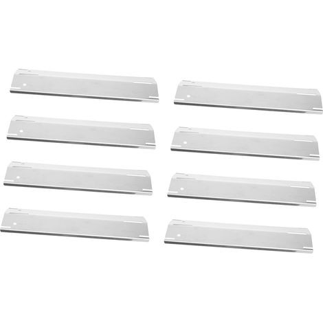 UKCOCO 8 Pièces Plaques De Répartition De Chaleur pour Barbecue De Rechange pour Barbecue Déflecteurs De Chaleur Couvercles De Brûleur Protection Thermique
