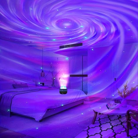 Projecteur de ciel étoilé LED avec galaxie, veilleuse, télécommande, couleurs réglables, minuterie pour chambre, décoration, fêtes. (1/5)
