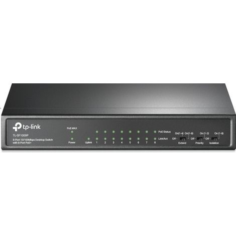 Switch ethernet tp-link tl-sf1009p 8 ports poe+ 1.8 Gbit/s (1/3)