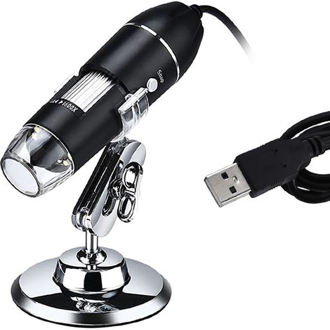 Microscope numérique USB 50x à 1600X, avec Support en métal Compatible avec Windows 7 8 10 Linux Mac (1/5)