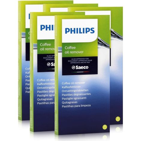 Philips Saeco CA6704/10 - Lot de 5 boites de 6 pastilles degraissantes de 1,6 g pour machine a cafe