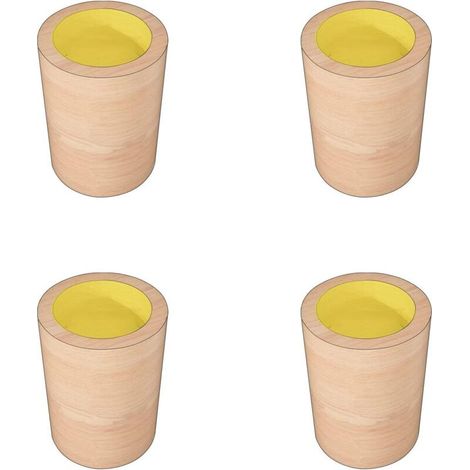 Bardusch-4 pieds bois massif ronds – +3,5 ou 5 cm – canapé, bureau, table, chaises (1/5)