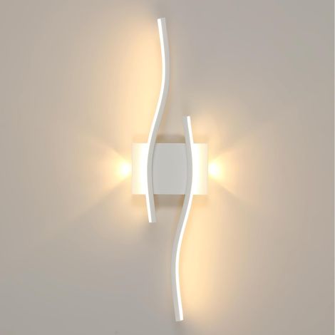 Applique Murale Intérieure LED, 20W 2250LM Moderne Lampe Murale LED, Design Ligne Longue Luminaire Mural Blanche pour Salon Chambre Escalier, 3000K Blanc Chaud (1/5)