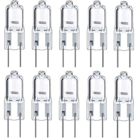 Lampade alogene G4, 12 V, 10 W, luce bianca calda, confezione da 10 (1/5)