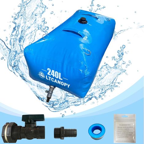 Vessie de Stockage d'eau, réservoir d'eau Pliable de Grande capacité, Sac à Eau Souple résistant à la sécheresse, réservoir d'eau pour Lutte Contre Les incendies (240 L) (1/5)