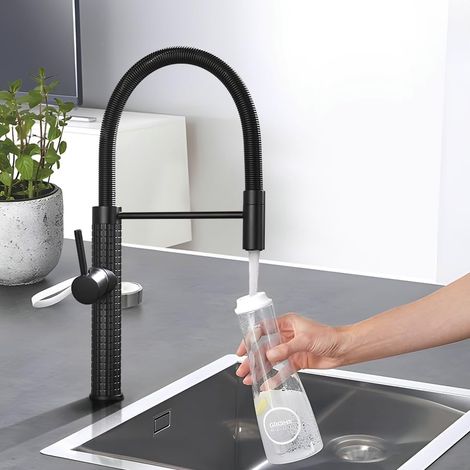 Robinet mitigeur cuisine extractible pivotant à 360°, monocommande, pour évier de cuisine