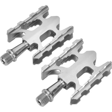 paire de roulements de pédales de rechange ultralégers en alliage d'aluminium pour vélo pliant (argent) (1/5)