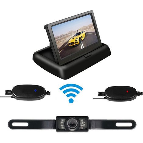 Kit de Système de Caméra de Recul sans Fil 4.3" - Moniteur de Vue Arrière Voiture/Camion/Fourgonnette/Pickup/Campingcar (1/5)