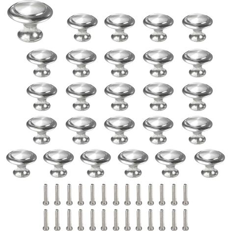 Bouton circulaire pour meuble, lot de 20, bouton de coiffeuse, bouton de porte de placard (1/5)