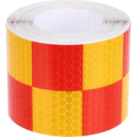1 rouleau de ruban réfléchissant haute visibilité, ruban de sécurité réfléchissant, ruban de signalisation de sécurité-500X4.8CM (1/3)