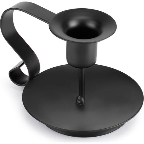Support de bougie en fer forgé rétro, support à bougie conique fait main pour décoration de dîner aux chandelles (1/5)