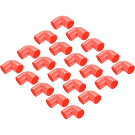 Lot de 30 Raccord de Coude à 90 Degrés pour Conduit en PVC Rouge (1/5)