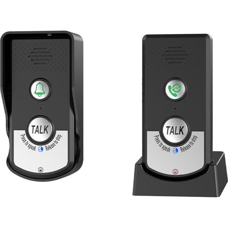 Interphone sans fil rechargeable intelligent pour la maison, communication bidirectionnelle en temps réel, 3 niveaux de volume, longue distance de 1 000 m/3 280 pieds, (1/5)