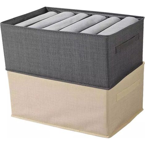 TRADE SHOP - Organizer Salvaspazio Per Armadi Scatola Pieghevole 6 Scomparti 44x20x30cm 87403 -